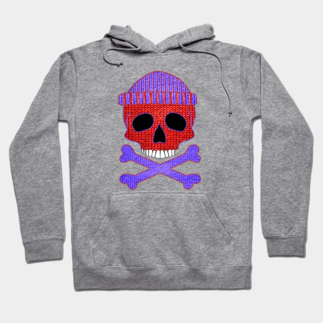Beanie Skull and Knitted Crossbones Hoodie by Nuletto